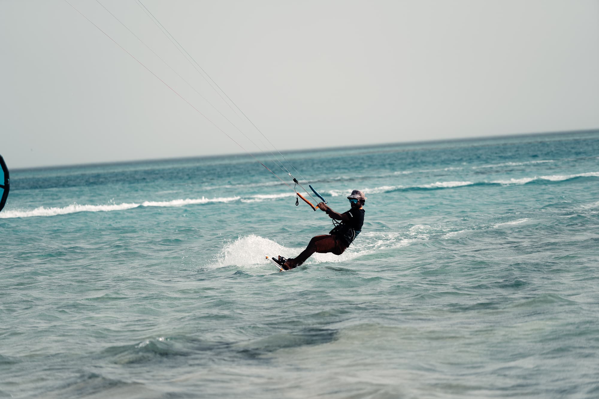 Kitesurfer in RedSea on a Yacht